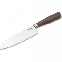 Кухонный нож Boker Core Santoku, сталь X50CrMoV15, рукоять орех купить в Королёве