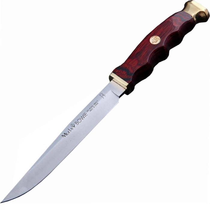 Нож с фиксированным клинком Muela Bowie, сталь X50CrMoV15, рукоять Pakka Wood, коричневый