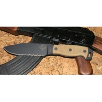 Нож с фиксированным клинком Ontario «RD6 Tan micarta», зубцы купить в Королёве