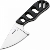 Нож с фиксированным клинком шейный Chad Los Banos Design SFB Neck, Boker Plus 02BO321, сталь 440C Satin, рукоять стеклотекстолит G10 купить в Королёве