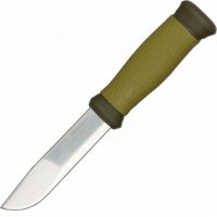 Нож с фиксированным лезвием Morakniv 2000, сталь Sandvik 12C27, рукоять пластик/резина, зеленый купить в Королёве