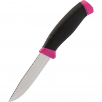Нож с фиксированным лезвием Morakniv Companion Magenta, сталь Sandvik 12C27, рукоять резина/пластик, пурпурный купить в Королёве