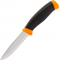 Нож с фиксированным лезвием Morakniv Companion Orange, сталь Sandvik 12C27, рукоять резина/пластик, оранжевый купить в Королёве