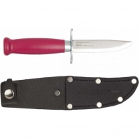 Нож с фиксированным лезвием Morakniv Scout 39 Safe Cerise, сталь Sandvik 12С27, рукоять береза, розовый купить в Королёве