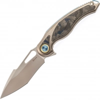 Нож складной Rikeknife Unicorn, сталь M390, Blue Carbon купить в Королёве