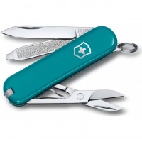 Нож Victorinox Classic SD Colors, Mountain Lake (0.6223.23G) бирюзовый, 7 функций 58мм купить в Королёве