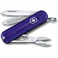 Нож Victorinox Classic SD Colors, Persian Indigo (0.6223.T29G) фиолетовый полупрозрачный, 7 функций 58мм купить в Королёве