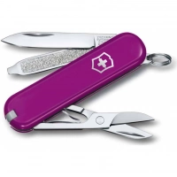 Нож Victorinox Classic SD Colors, Tasty Grape (0.6223.52G) пурпурный, 7 функций 58мм купить в Королёве