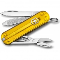 Нож Victorinox Classic SD Colors, Tuscan Sun (0.6223.T81G) жёлтый полупрозрачный, 7 функций 58мм купить в Королёве