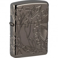 Зажигалка ZIPPO Armor® Wicca Design с покрытием Black Ice®, черная купить в Королёве