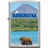 Зажигалка ZIPPO Камчатка с покрытием Satin Chrome™ купить в Королёве