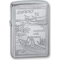 Зажигалка ZIPPO Row Boat Brushed Chrome, латунь с никеле-хром.покрыт., серебр., матов., 36х56х12 мм купить в Королёве