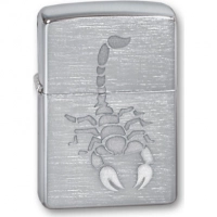 Зажигалка ZIPPO Scorpion Brushed Chrome, латунь с никеле-хром.покрыт., серебр., матов., 36х56х12 мм купить в Королёве